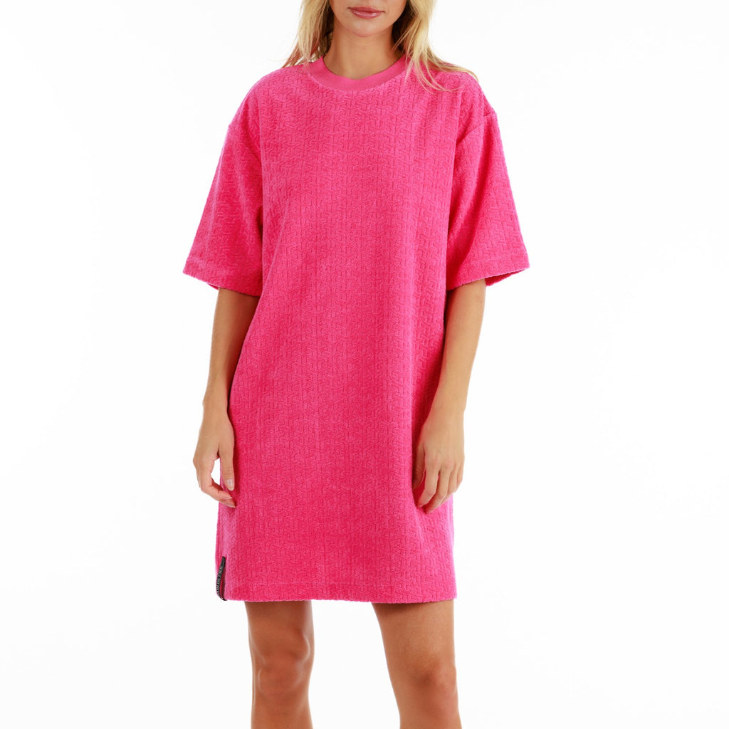 JACQUARD PARIS PINK | Women T-shirt Dress - BAIN DE MER USA I Luxury Swimwear & Casual wear