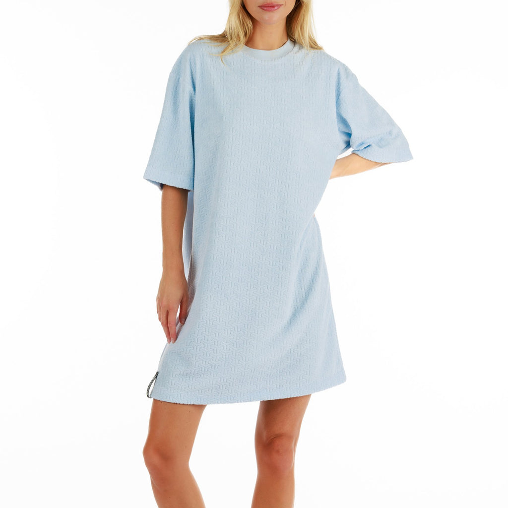 JACQUARD PARIS SKY BLUE | Women T-shirt Dress - BAIN DE MER USA I Luxury Swimwear & Casual wear