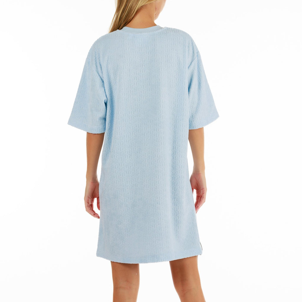 JACQUARD PARIS SKY BLUE | Women T-shirt Dress - BAIN DE MER USA I Luxury Swimwear & Casual wear