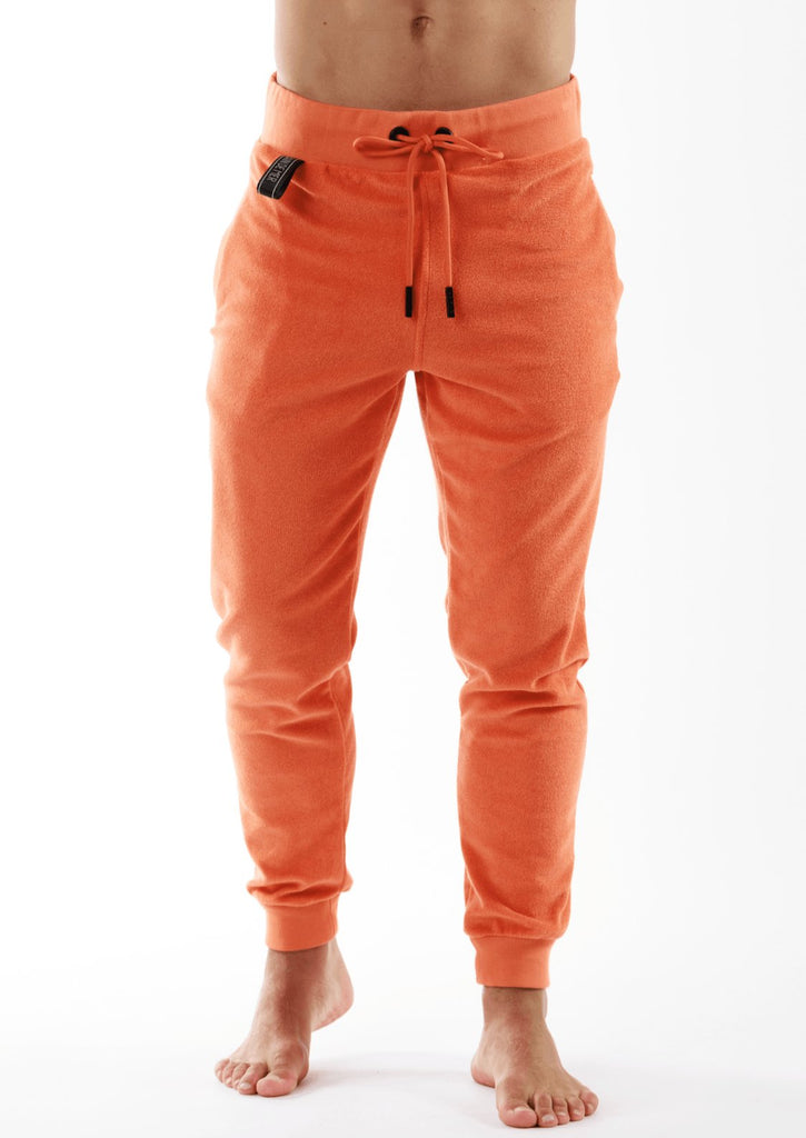 JET LAG ORANGE | Towelling Joggers - BAIN DE MER USA I Luxury swimwear & casual wear