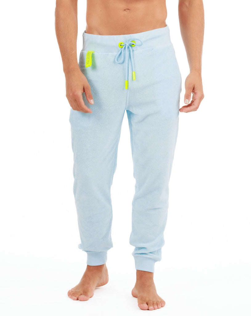 JET LAG SKY BLUE | Towelling Joggers - BAIN DE MER USA I Luxury Swimwear & Casual wear