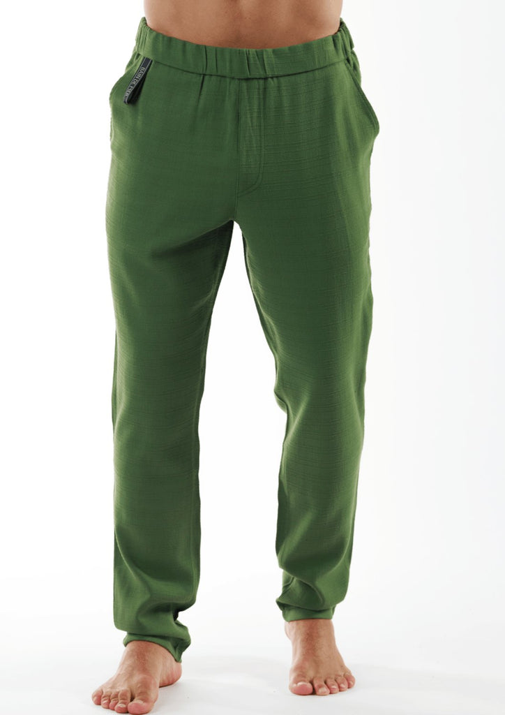 LA RESERVE MILITARY GREEN | Linen Pants - BAIN DE MER USA I Luxury Swimwear & Casual wear