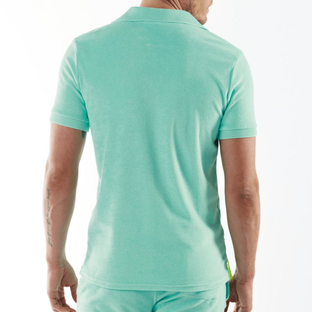 LA TARTANE TIFFANY BLUE | Towelling Polo - BAIN DE MER USA I Luxury Swimwear & Casual wear