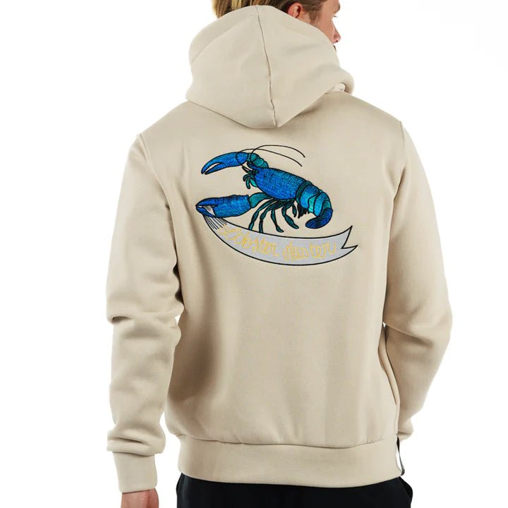 LOBSTER ECRU / MEN'S COTTON HOODIE - BAIN DE MER USA I Luxury Swimwear & Casual wear