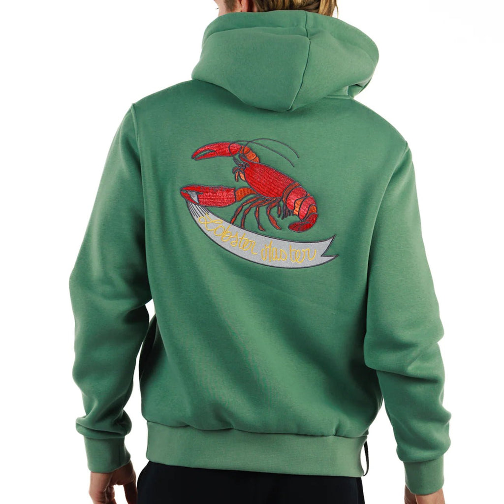 LOBSTER MILITARY GREEN/ MEN'S COTTON HOODIE - BAIN DE MER USA I Luxury Swimwear & Casual wear