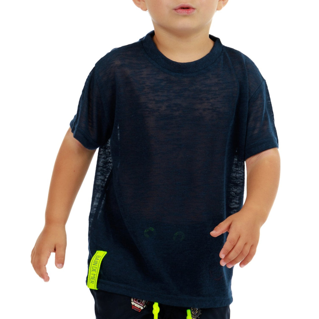 L'ORMEAUX MILITARY GREEN | Kids Linen T-Shirt - BAIN DE MER USA I Luxury Swimwear & Casual wear