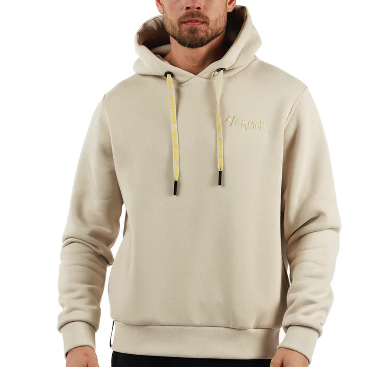 MI AMOR ECRU / MEN'S COTTON HOODIE - BAIN DE MER USA I Luxury Swimwear & Casual wear