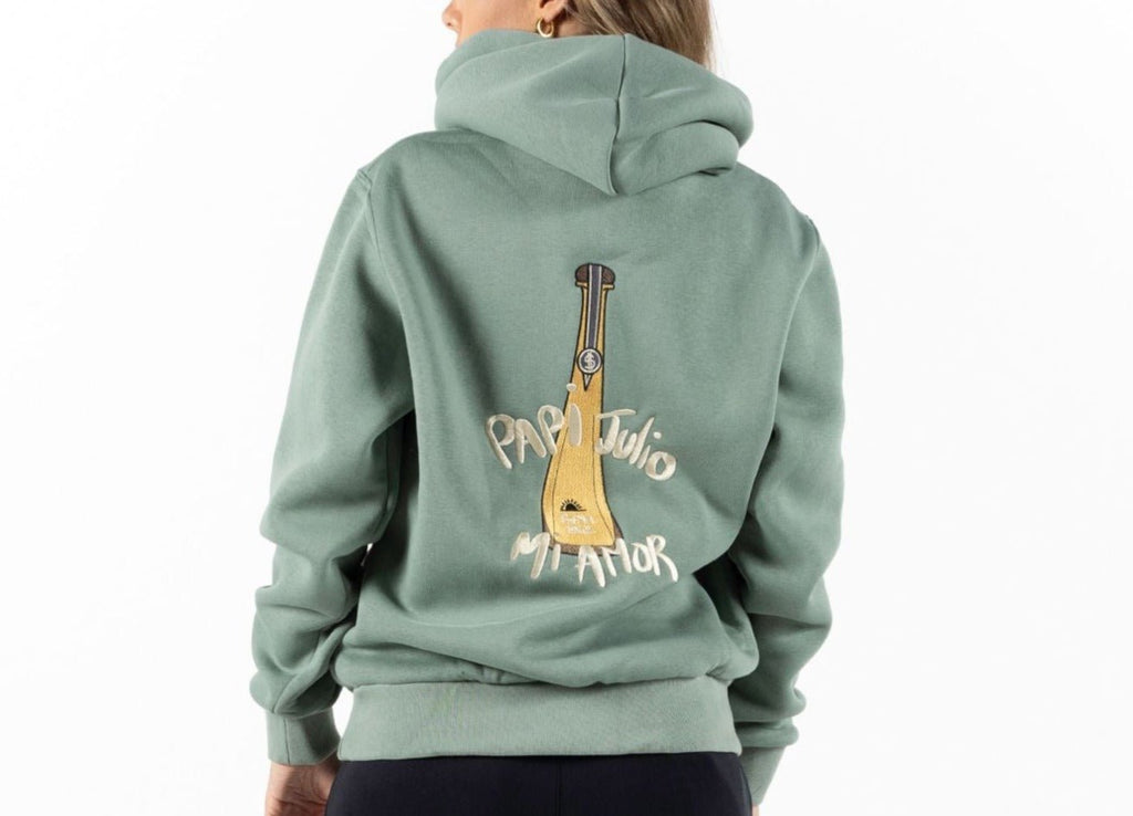 MI AMOR MILITARY GREEN / WOMAN'S COTTON HOODIE - BAIN DE MER USA I Luxury Swimwear & Casual wear