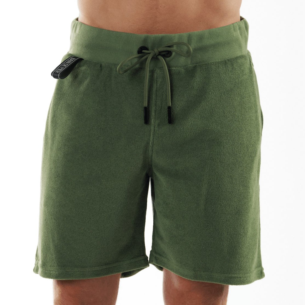 REGATTA MILITARY GREEN | Towelling Shorts - BAIN DE MER USA I Luxury Swimwear & Casual wear