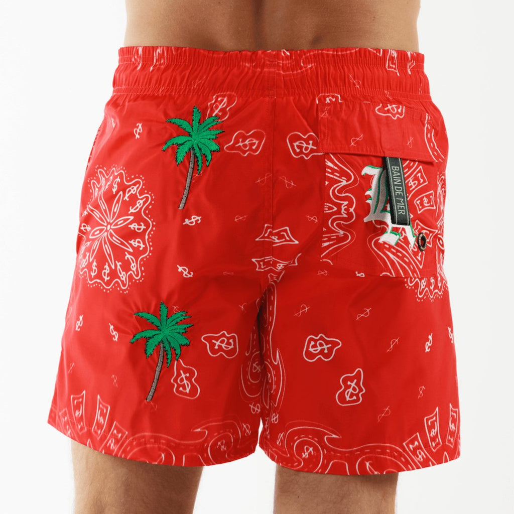 SALIN RED | Mens Swimwear LA GANG - BAIN DE MER USA I Luxury swimwear & casual wear