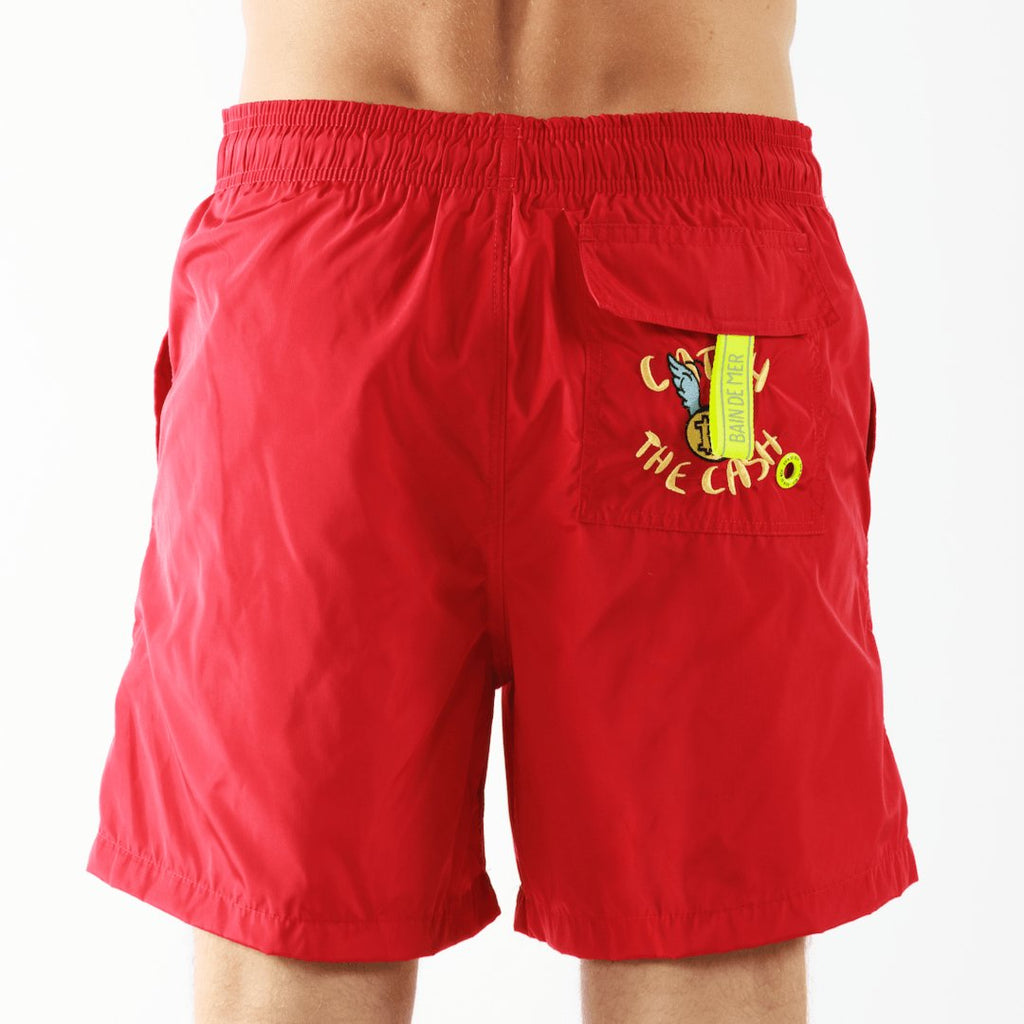 SALIN RED | Mens Swimwear RICH THE DOLLAR MONO - BAIN DE MER USA I Luxury Swimwear & Casual wear